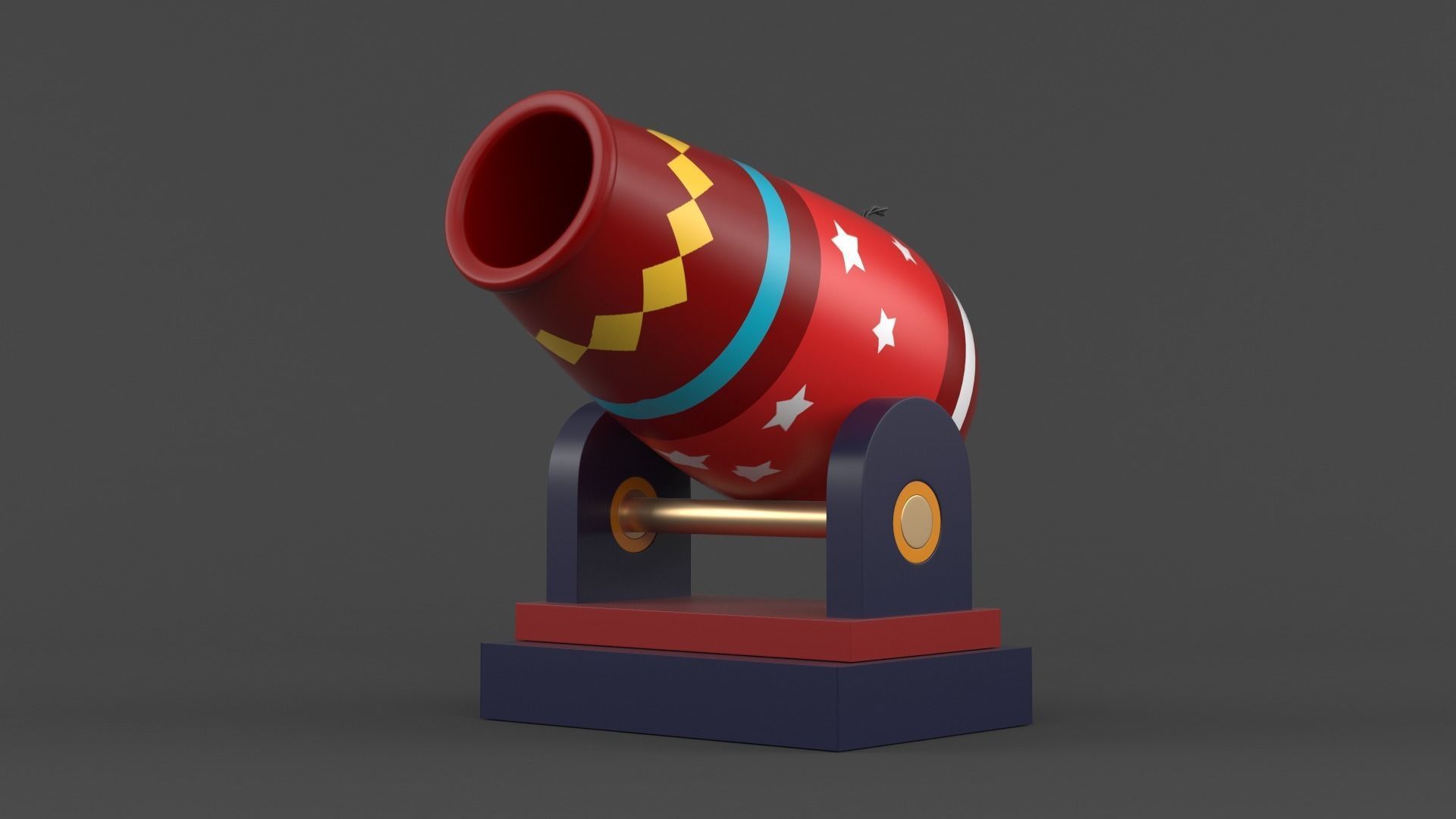 Circus Cannon 3D model_4