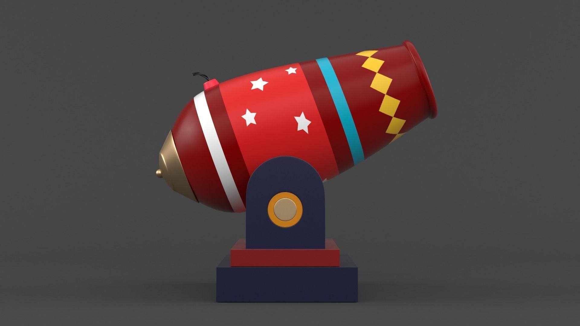Circus Cannon 3D model_1