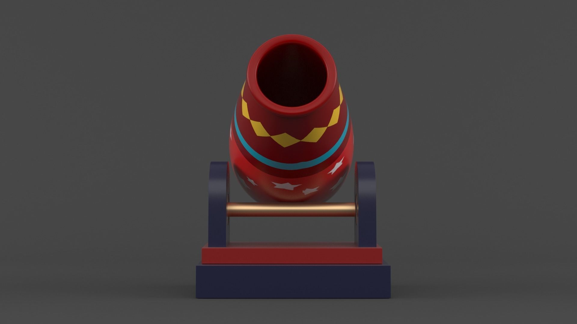 Circus Cannon 3D model_3