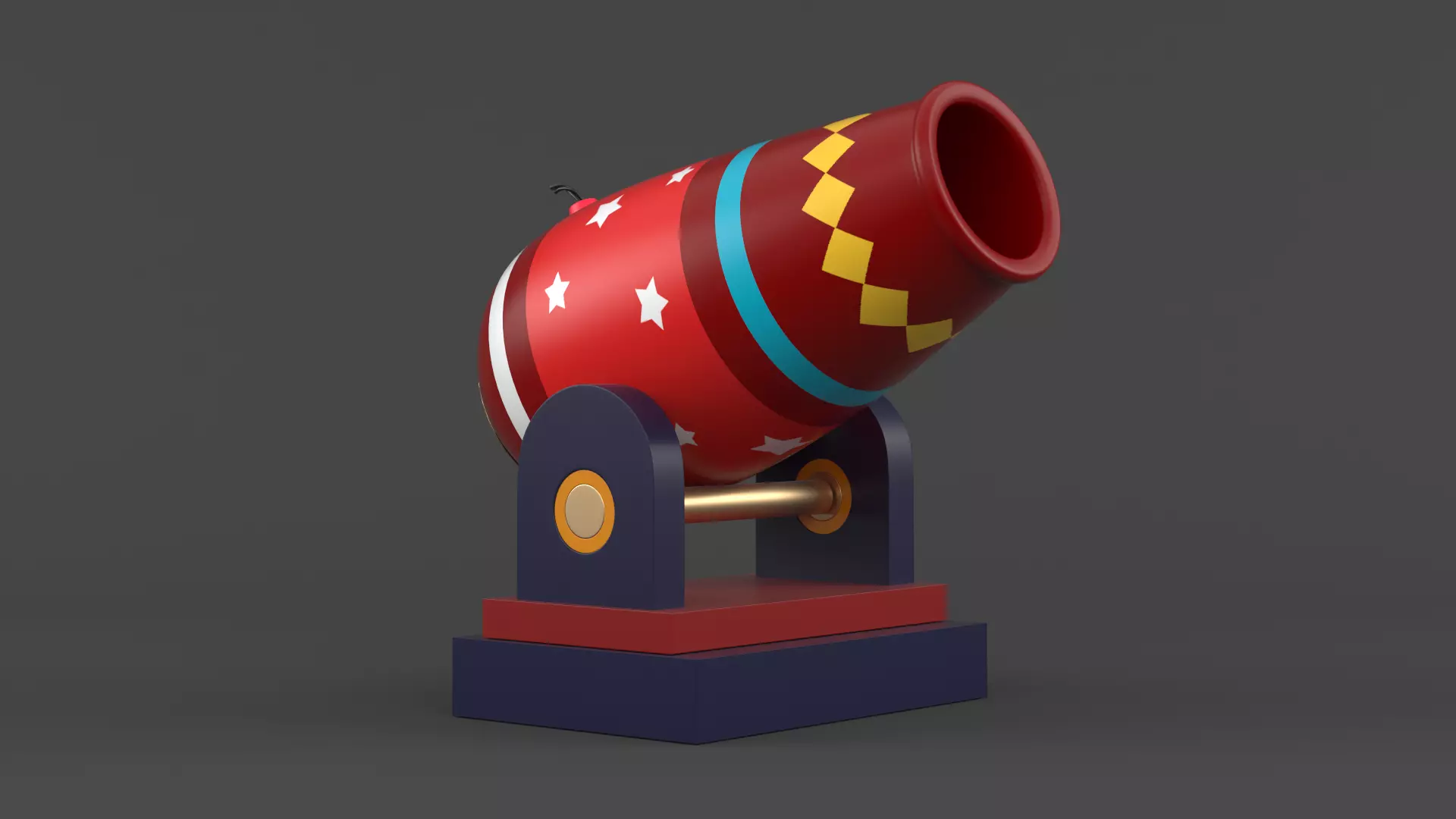 Circus Cannon 3D model_0
