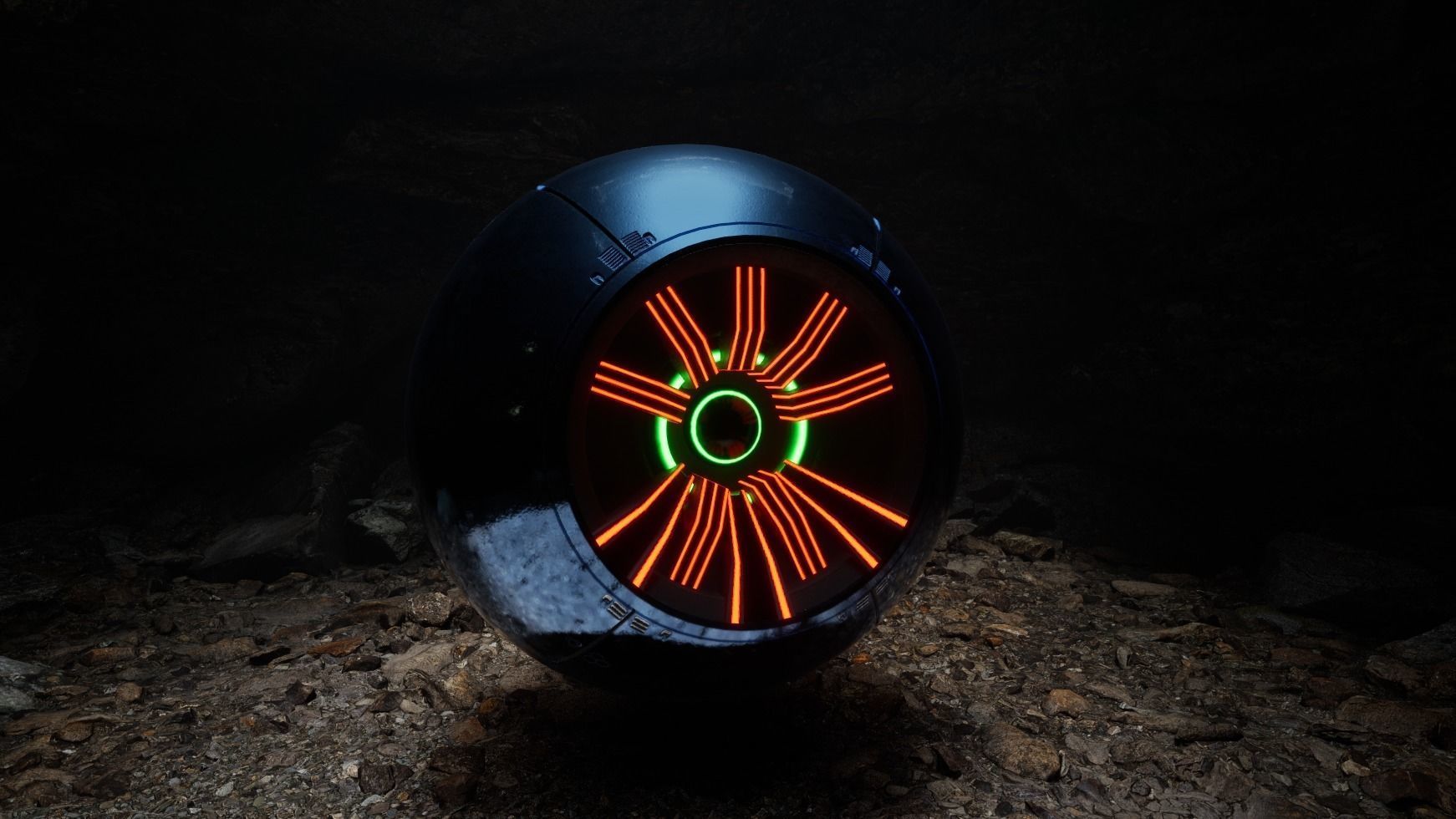 Scouting Drone Low-poly 3D model_9