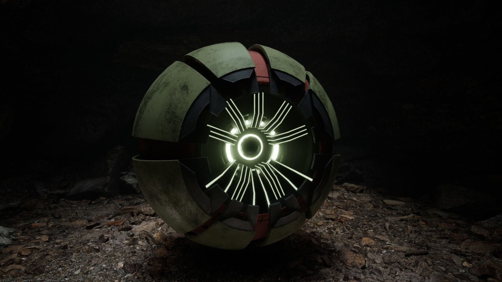 Scouting Drone Low-poly 3D model_12