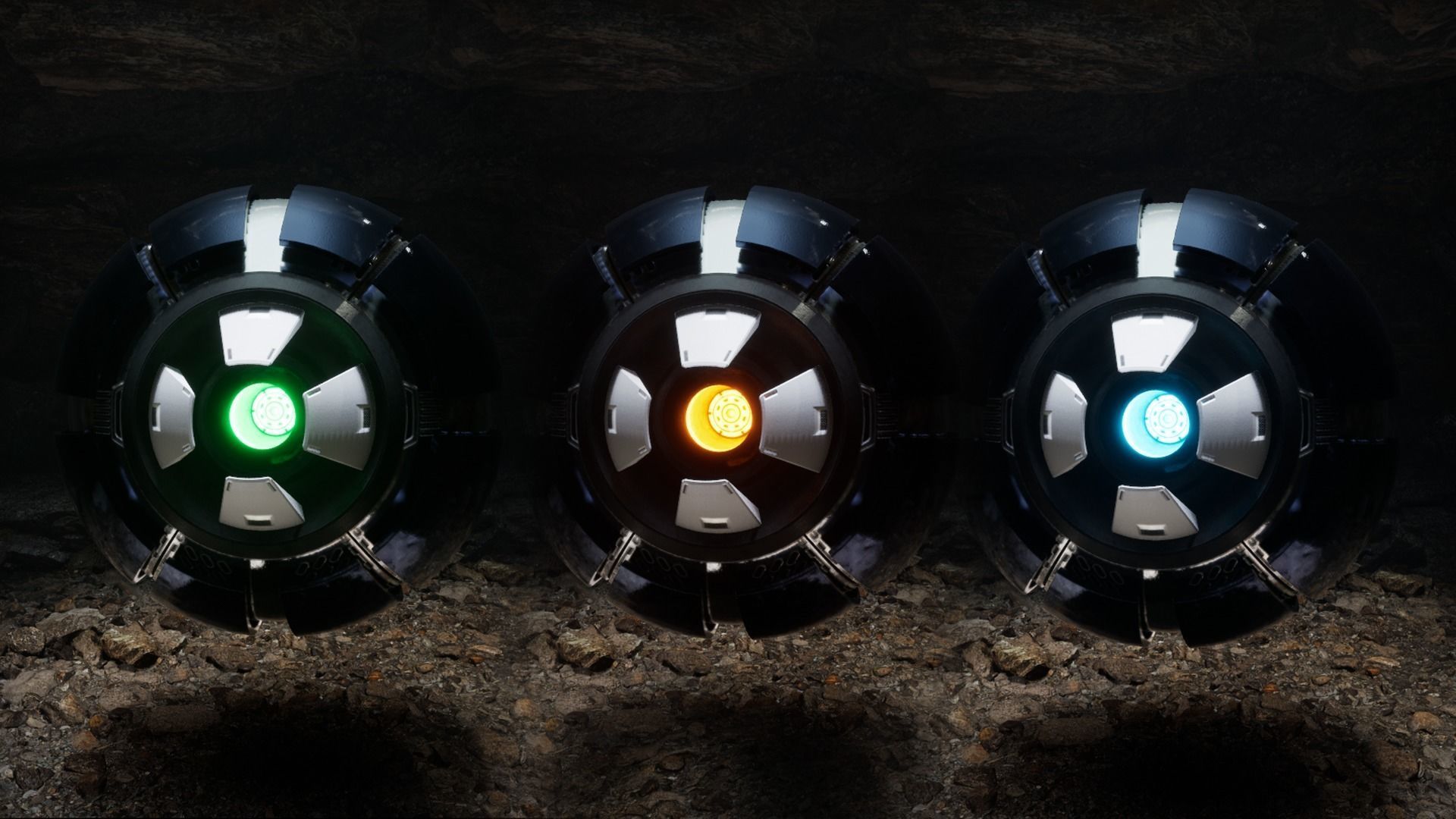 Scouting Drone Low-poly 3D model_8