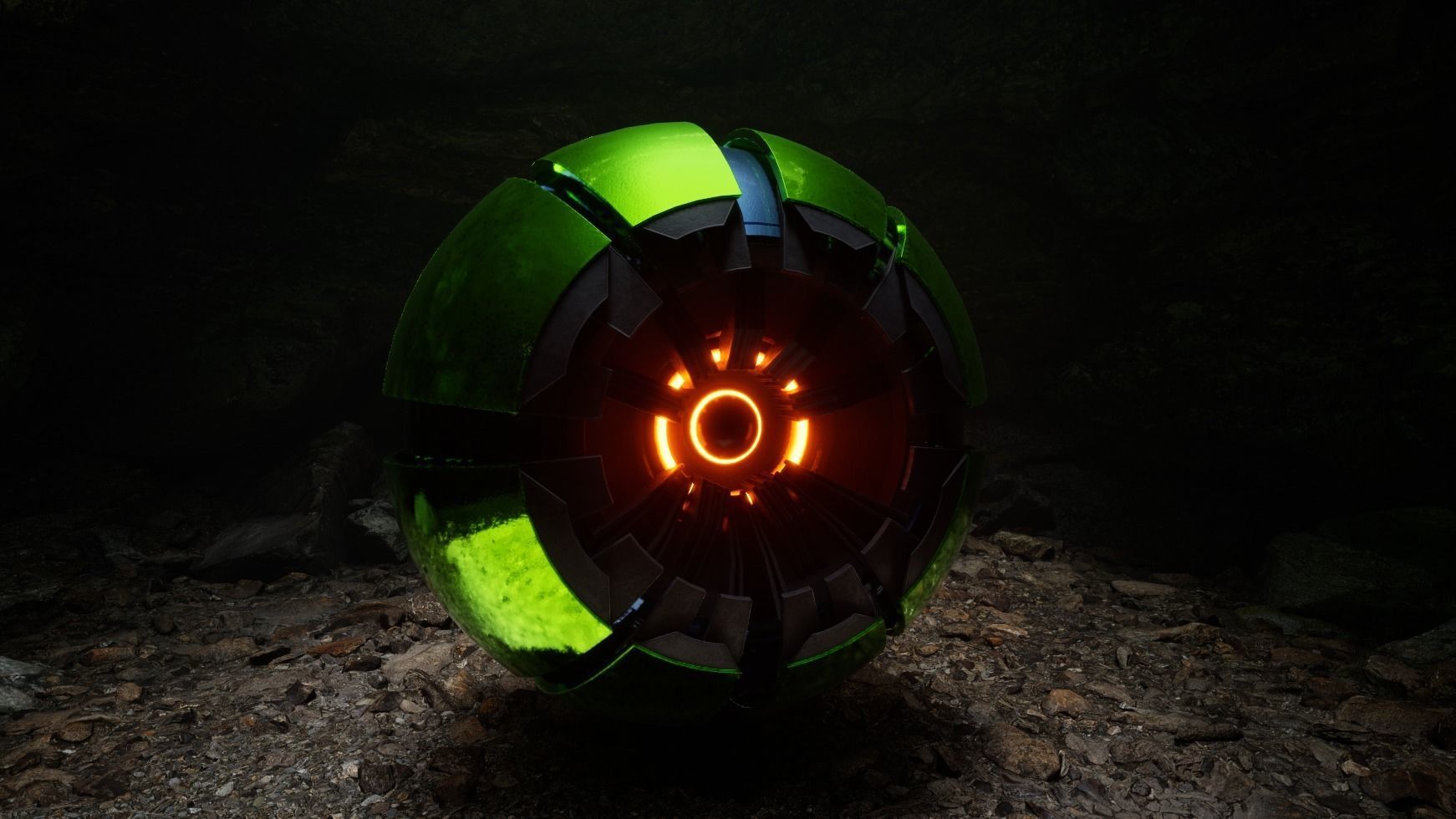 Scouting Drone Low-poly 3D model_10