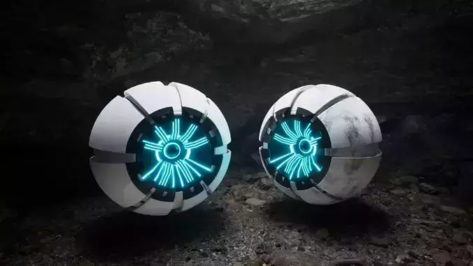 Scouting Drone Low-poly 3D model