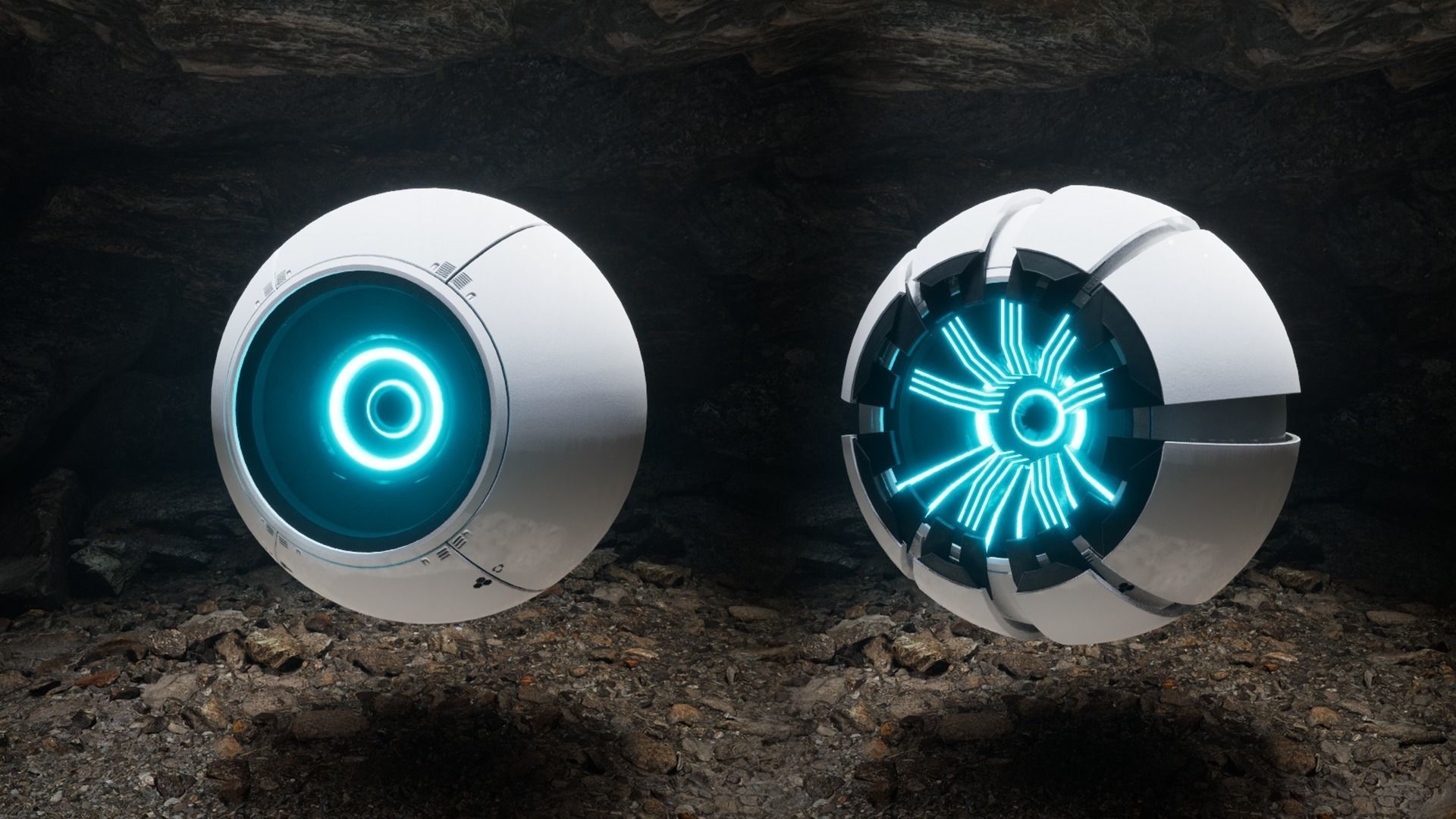 Scouting Drone Low-poly 3D model_4