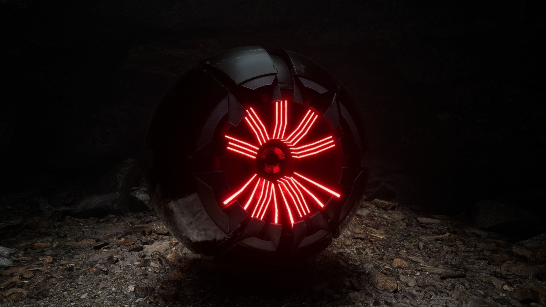 Scouting Drone Low-poly 3D model_14