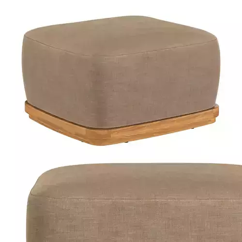 BRONTE TEAK OTTOMAN 3D model