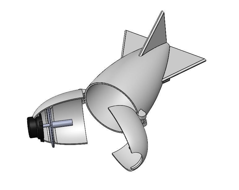 Fully printable Rocket for carp fishing 3D print model_4