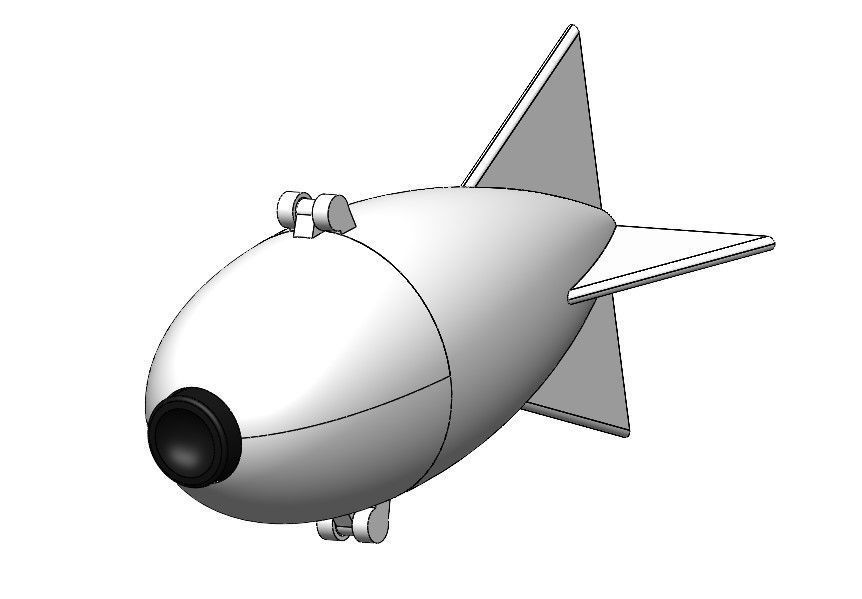 Fully printable Rocket for carp fishing 3D print model_8