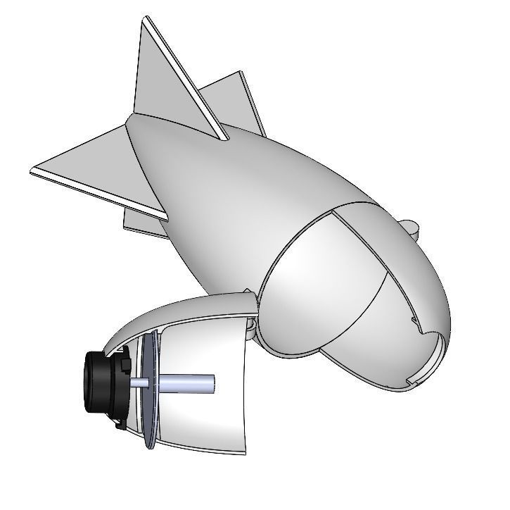 Fully printable Rocket for carp fishing 3D print model_1