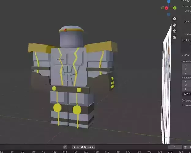 Low quality Roblox Star Platinum Free 3D model