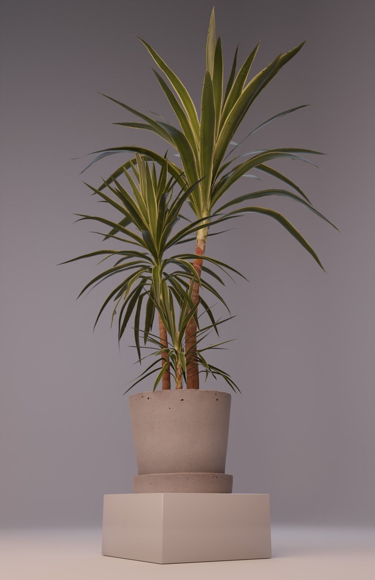 Green set Low-poly 3D model_2