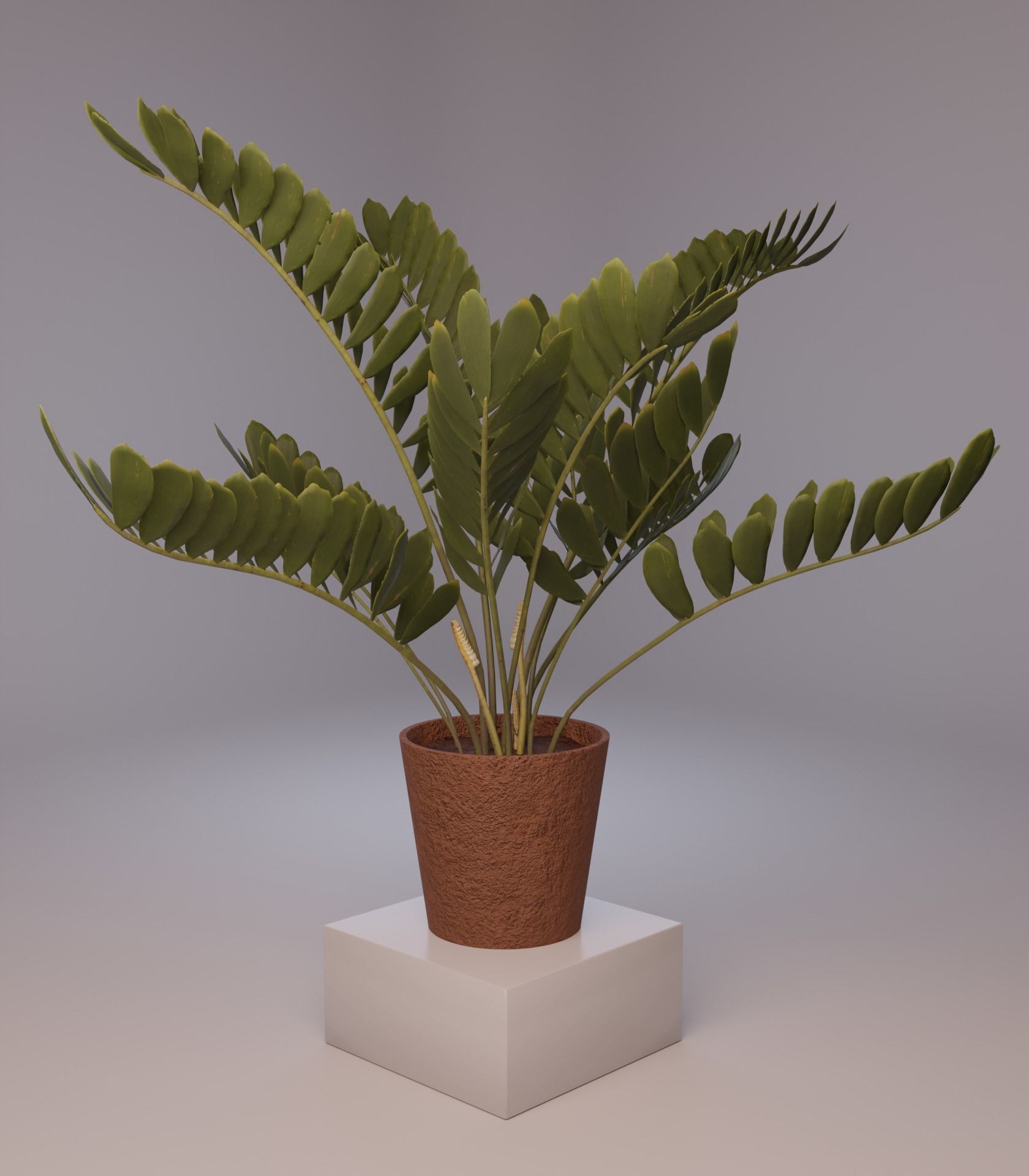Green set Low-poly 3D model_5