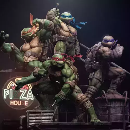 TMNT Diorama 3D Print 3D print model