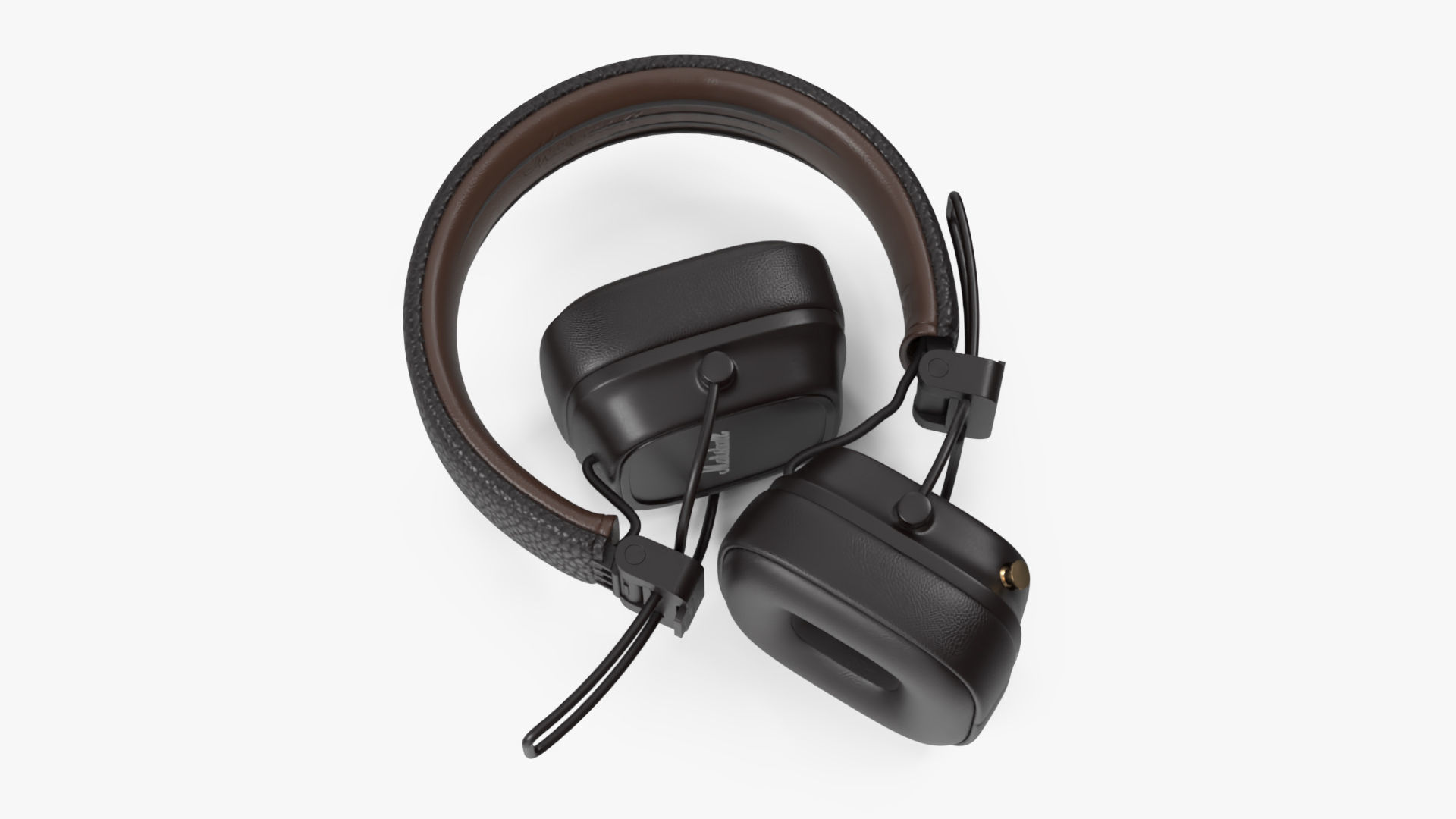 Marshall Headphones Brown Rigged 3D model
