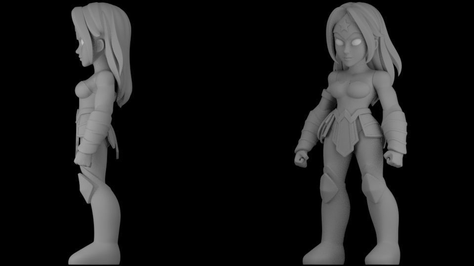 MINI FIGURE WONDER WOMAN 3D print model_1