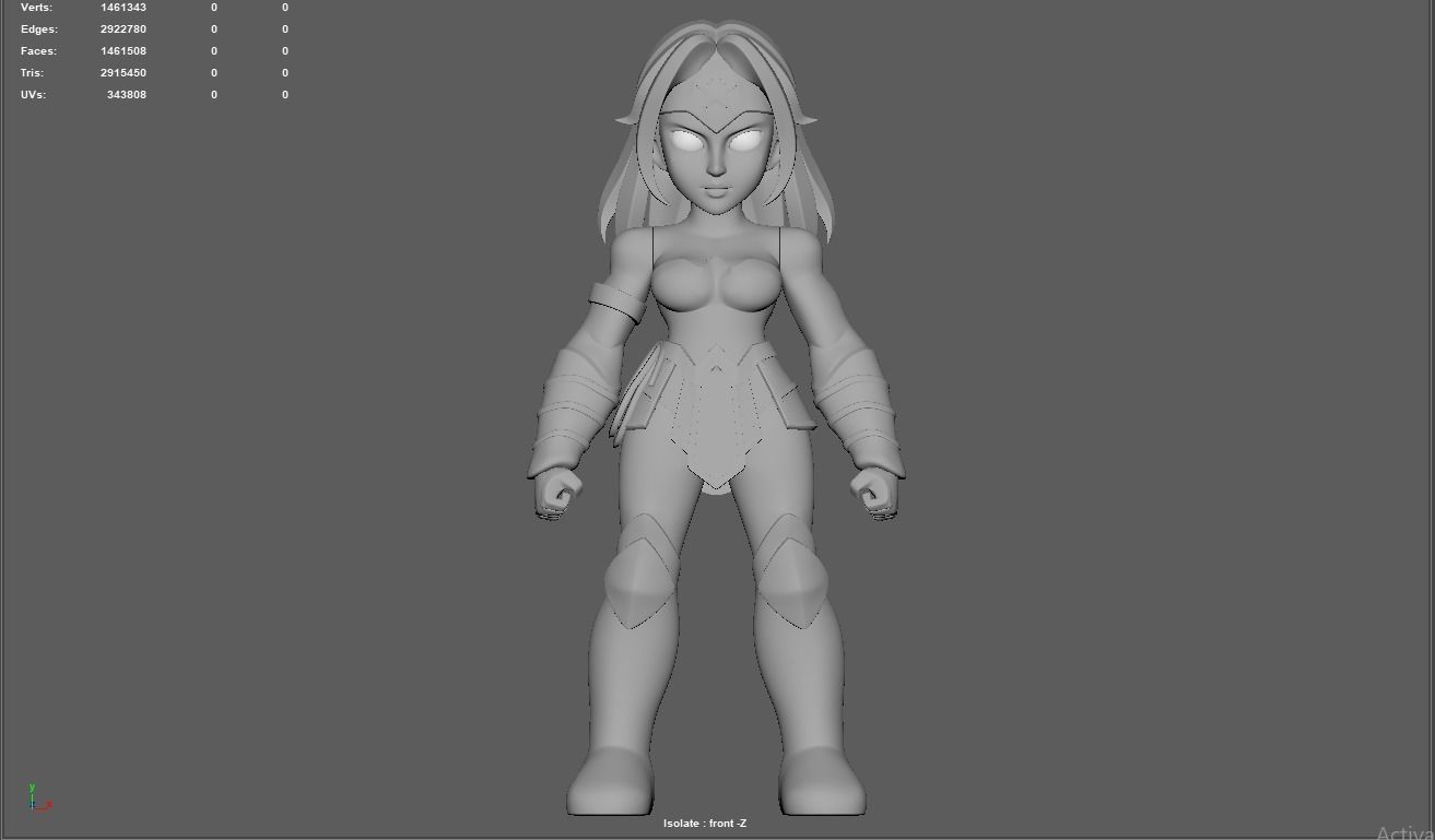 MINI FIGURE WONDER WOMAN 3D print model_6