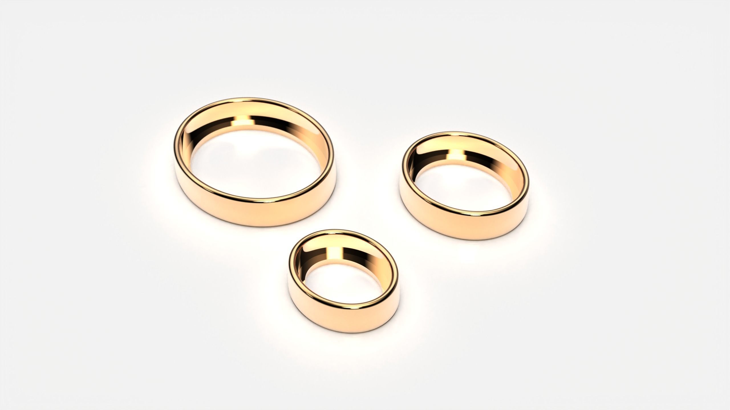 Oval shape flush settings for cabochon stones set of 10 sizes 3D print model_4