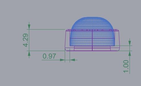 Oval shape flush settings for cabochon stones set of 10 sizes 3D print model_3