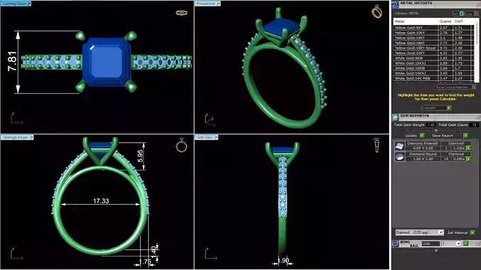 Solitaire Engagement Rings in 10 Gem Shapes Model ID  H01S01SO