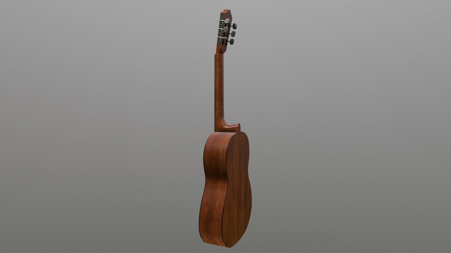 Acoustic Guitar Low-poly 3D model_2