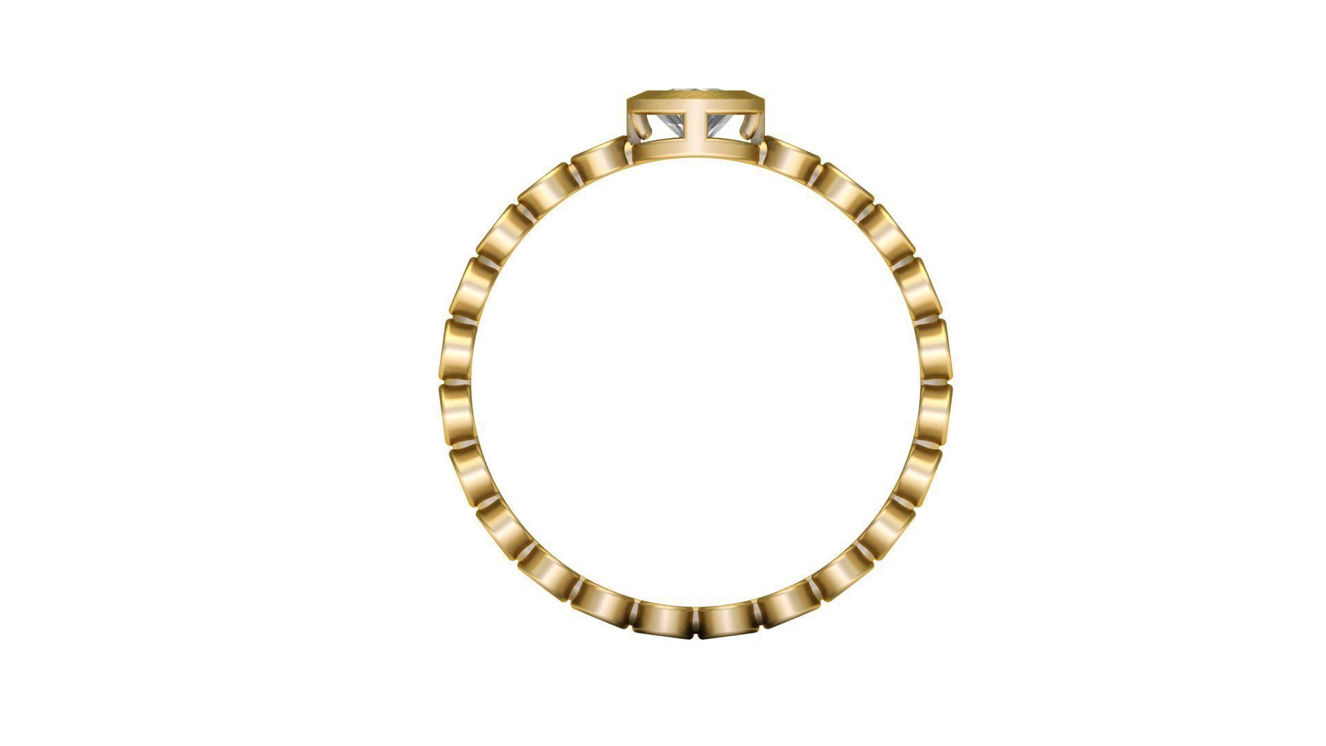 Oval 6x4 mm Ring with Oval shape rail 3D print model_4