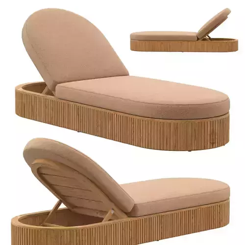 BYRON TEAK CHAISE 3D model