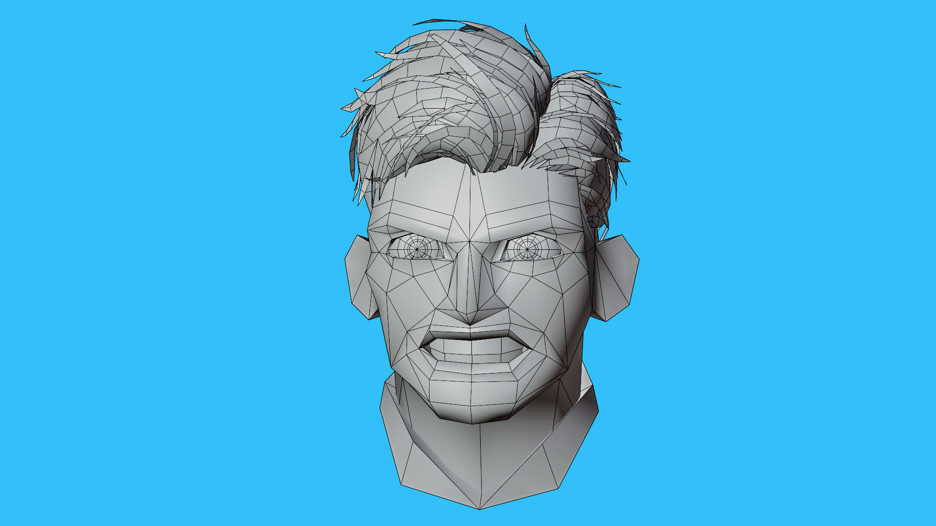 Male emotions Low-poly 3D model_33