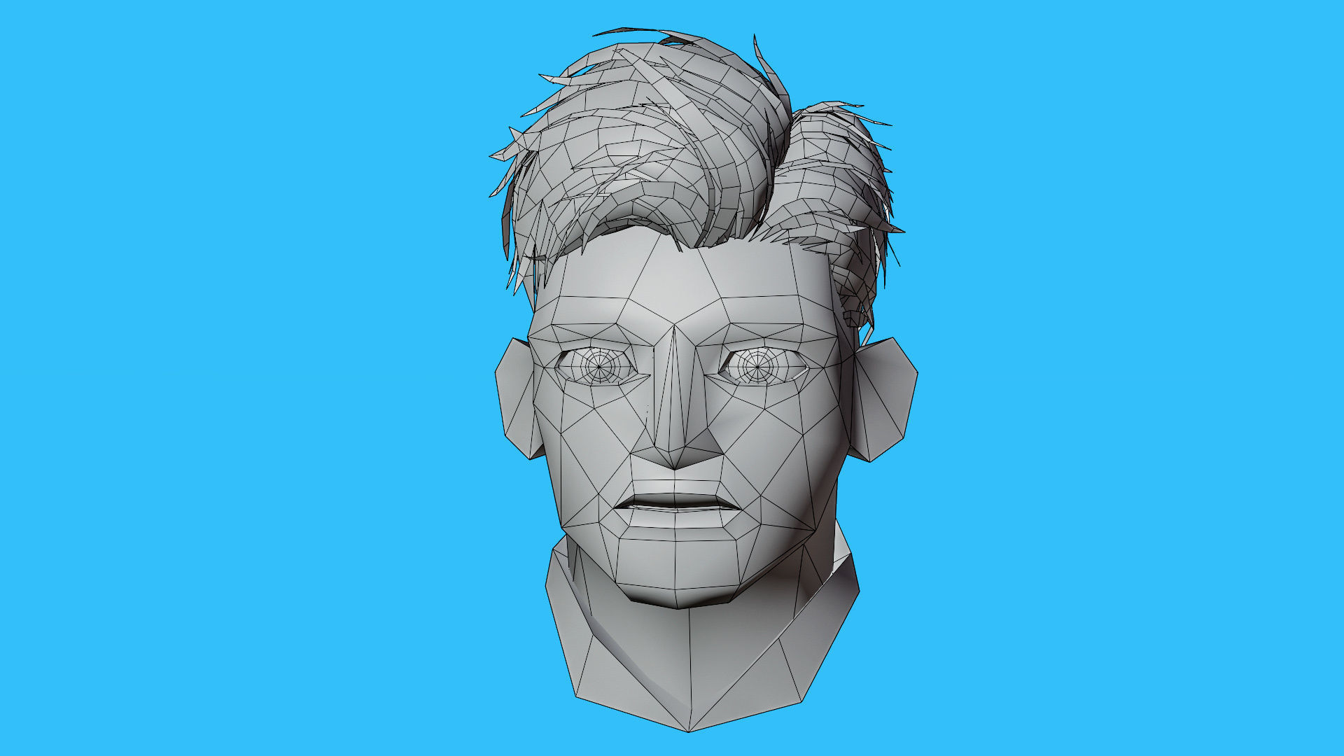Male emotions Low-poly 3D model_31