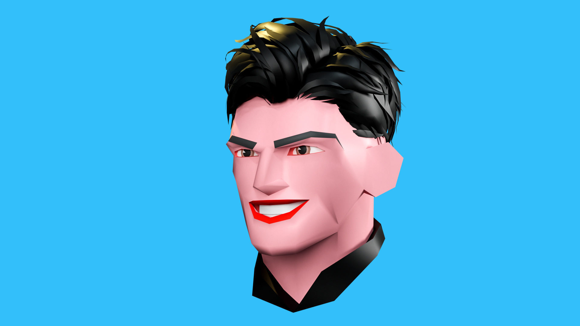 Male emotions Low-poly 3D model_25
