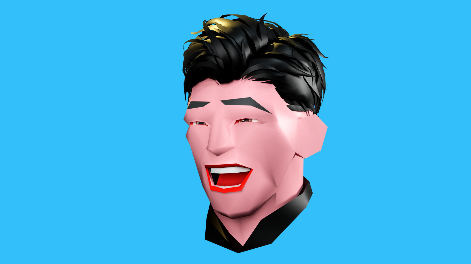 Male emotions Low-poly 3D model_20