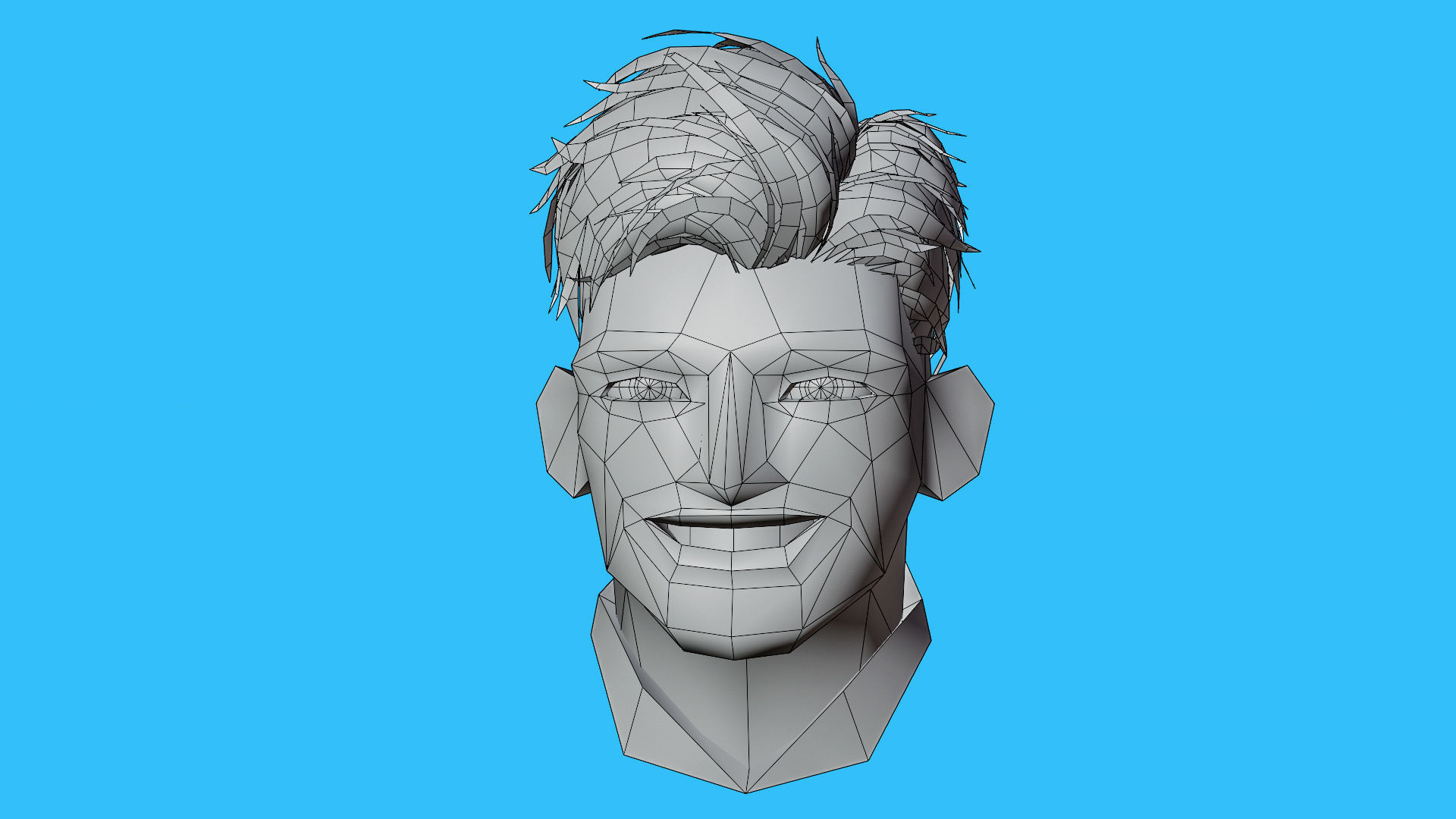 Male emotions Low-poly 3D model_32