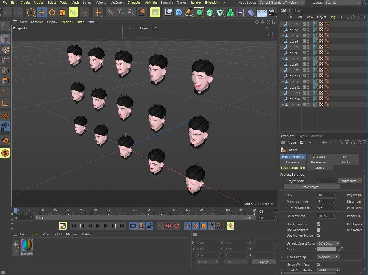 Male emotions Low-poly 3D model_37