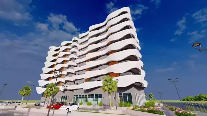 Commercial Residential Building CRB9 3D model