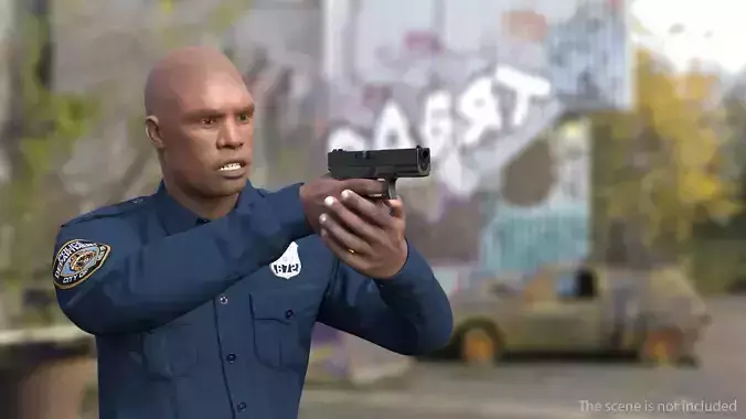 NYPD Cop Aiming with Gun