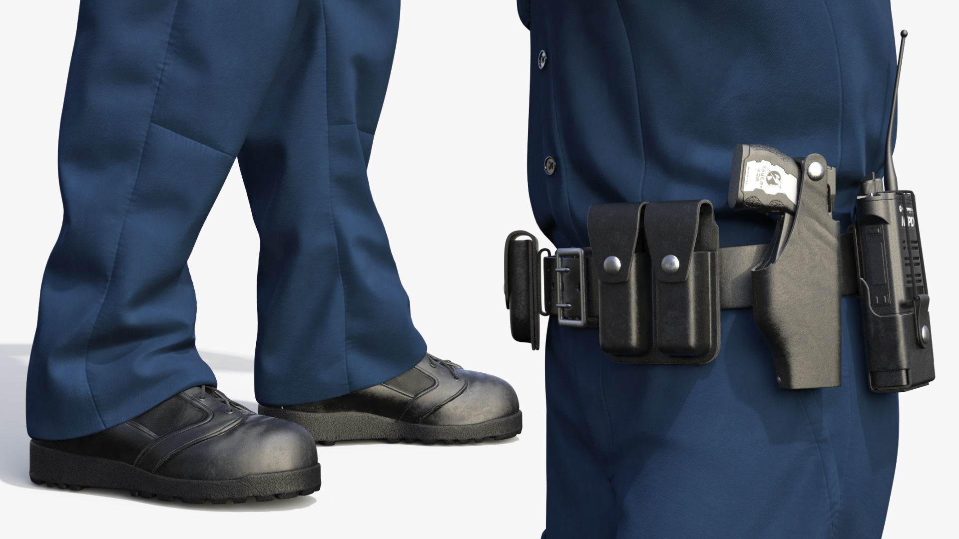 NYPD Cop Aiming with Gun 3D model | CGTrader