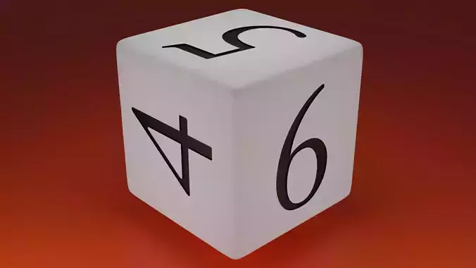 Numbered Dice 3D model