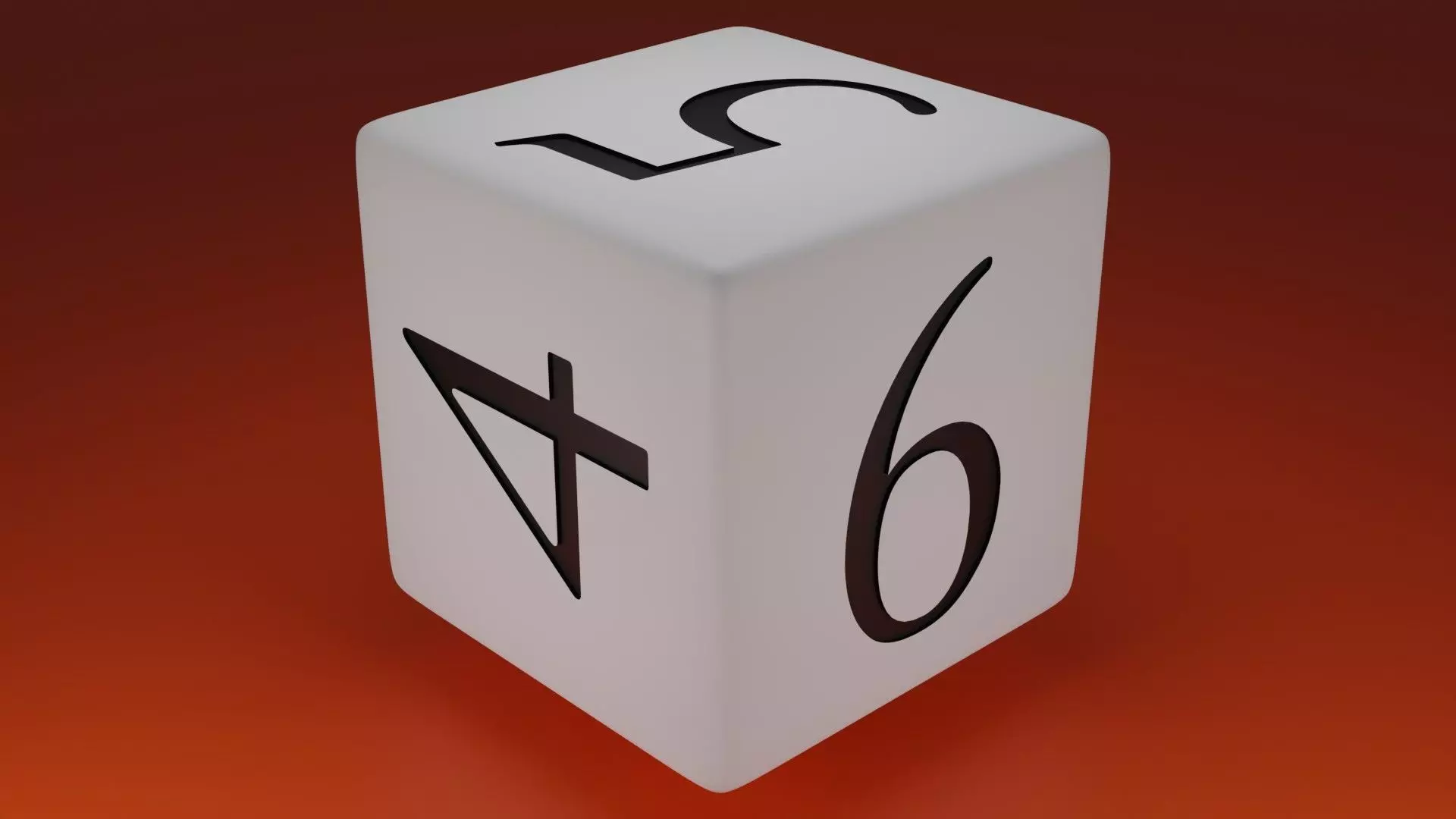 Numbered Dice 3D model