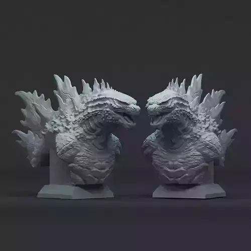 GODZILLA EVOLVED -BUST- 3D print model