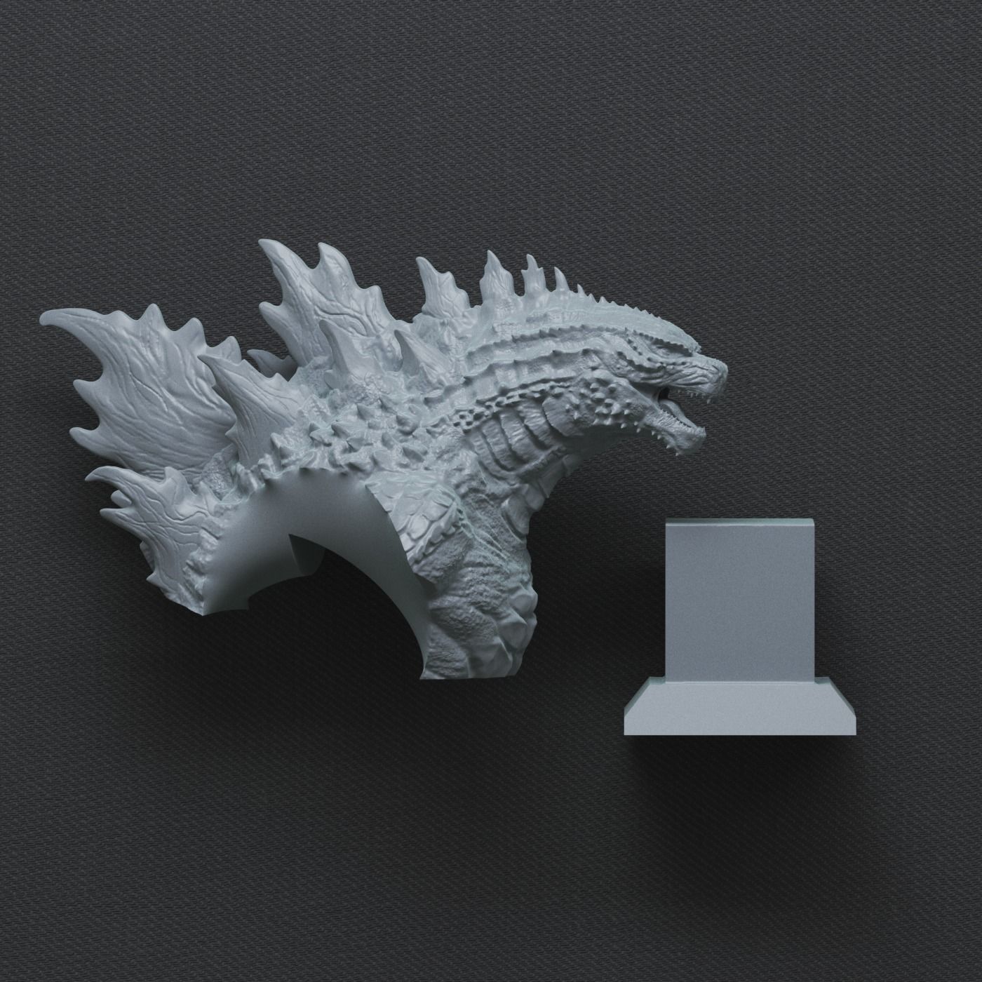 GODZILLA EVOLVED -BUST- 3D model 3D printable | CGTrader