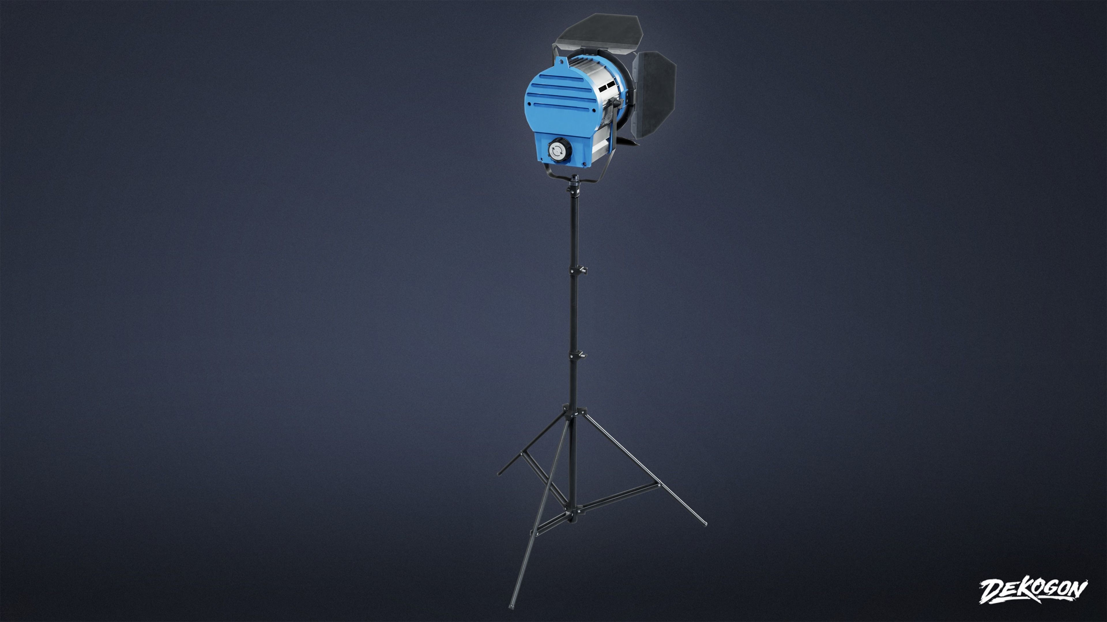 HOLLYWOOD - Production Light 01 - LOW POLY Low-poly 3D model_4