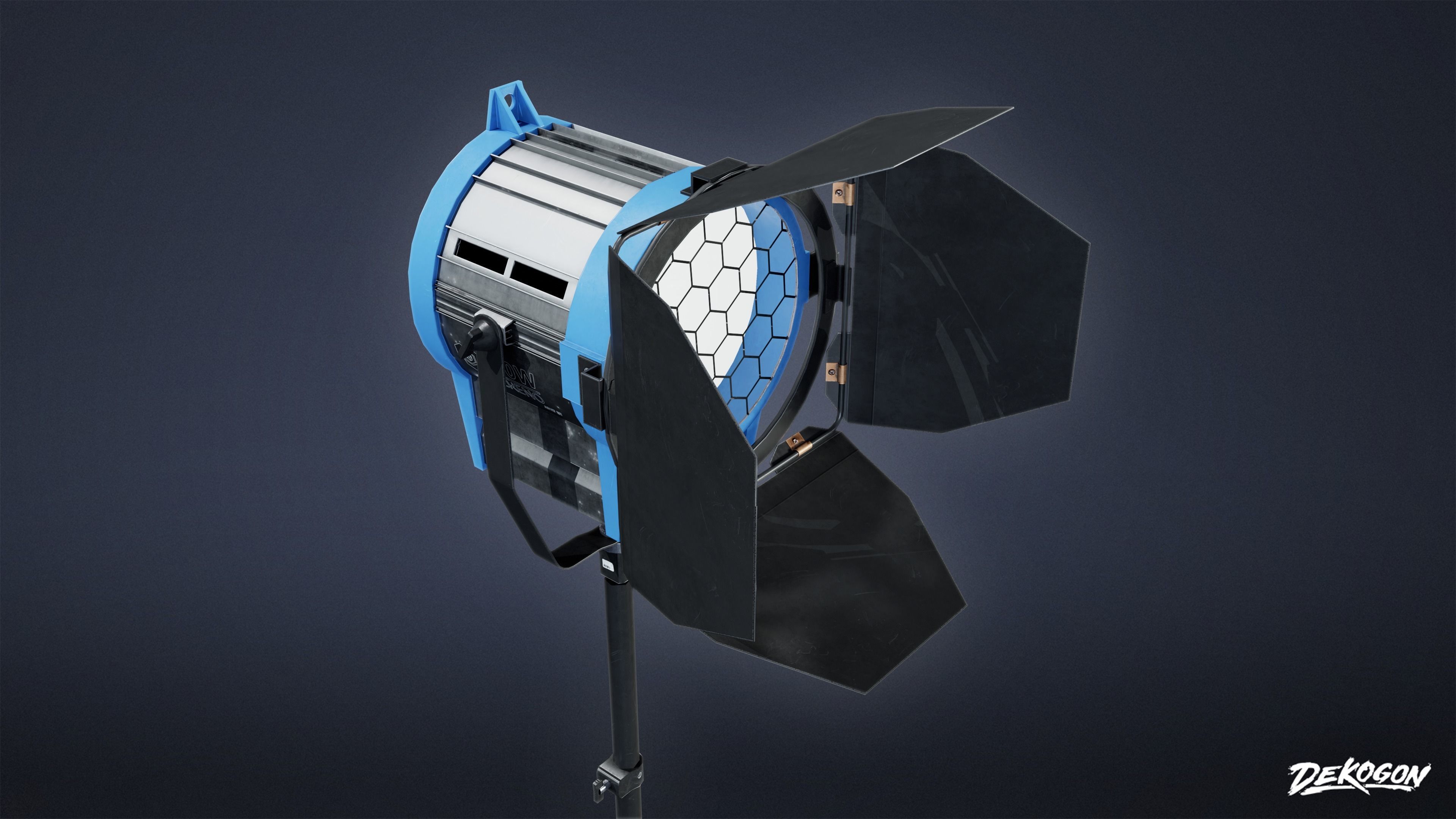 HOLLYWOOD - Production Light 01 - LOW POLY Low-poly 3D model_5