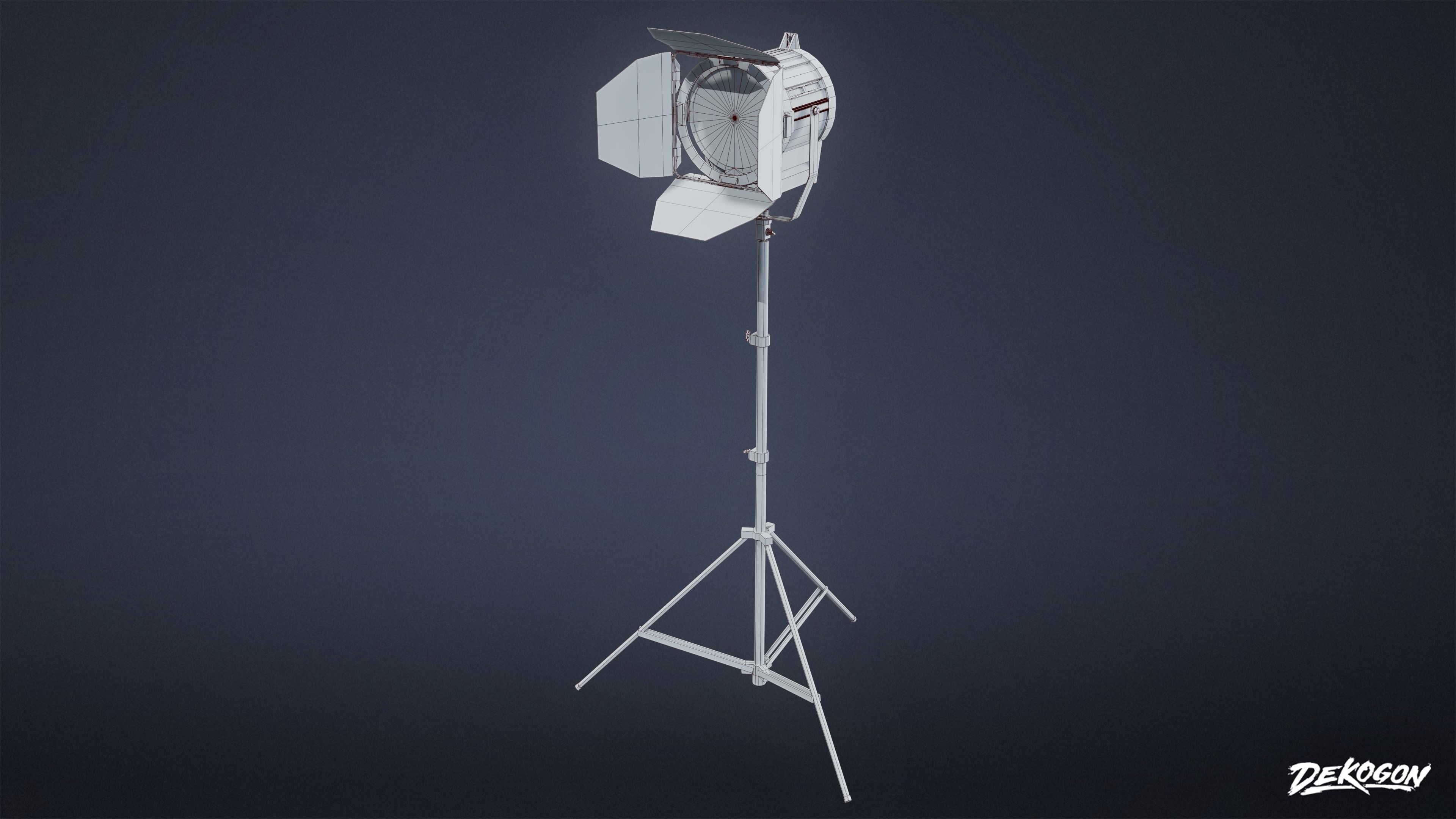 HOLLYWOOD - Production Light 01 - LOW POLY Low-poly 3D model_1