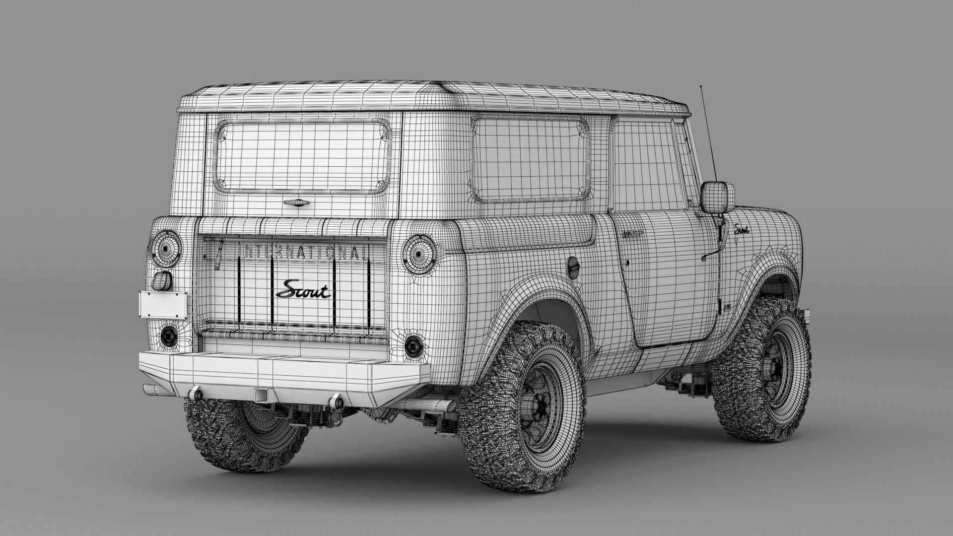 1967 International Harvester Scout 800 Custom 3D model_7