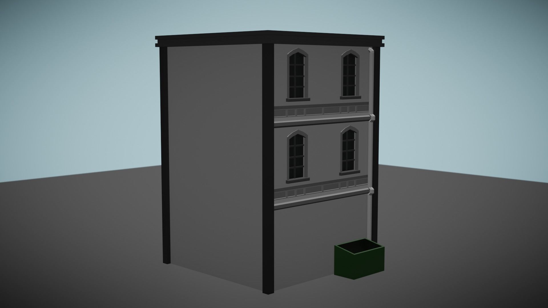Low Poly Apartment Low-poly 3D model_6
