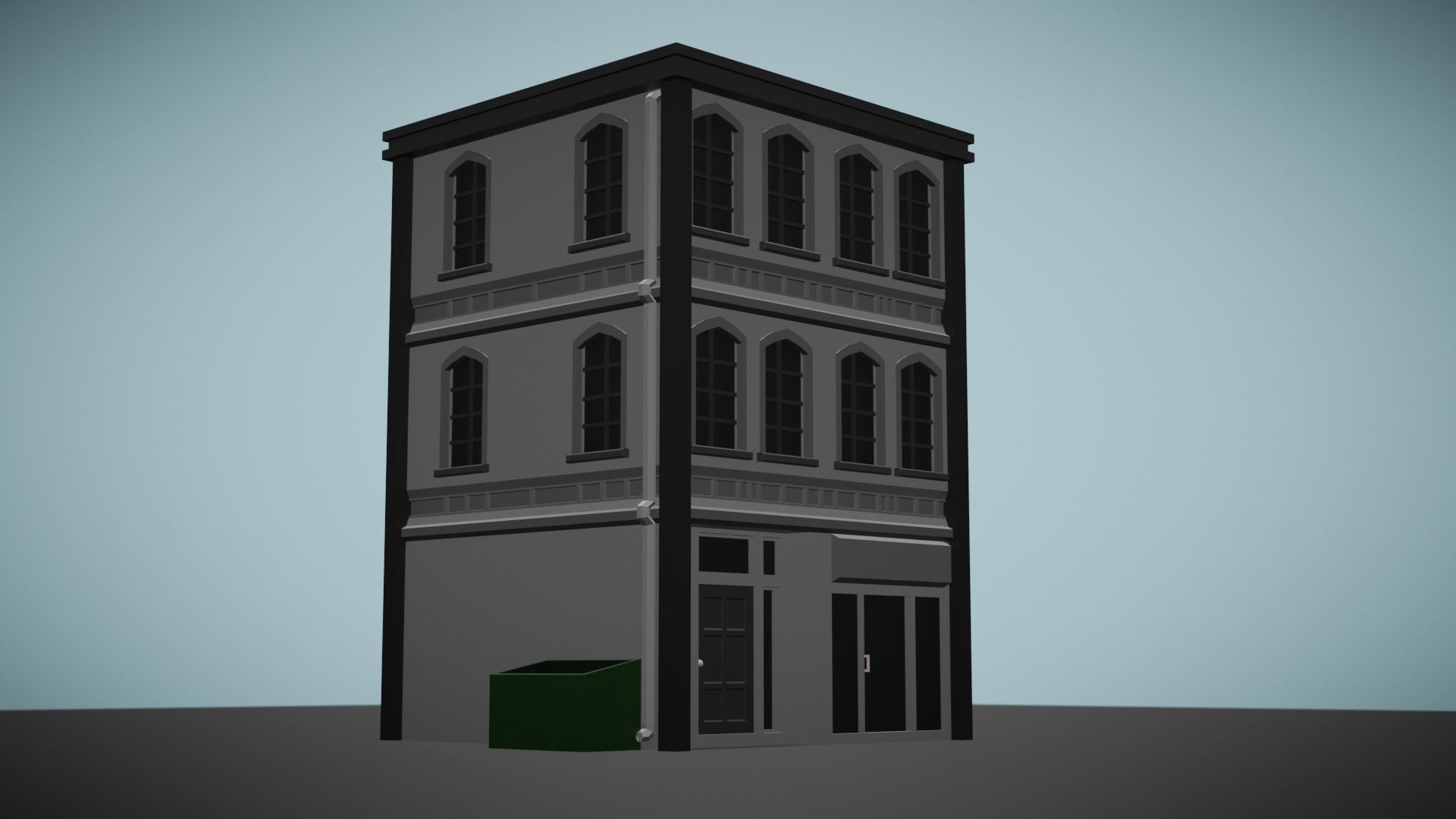 Low Poly Apartment Low-poly 3D model_10