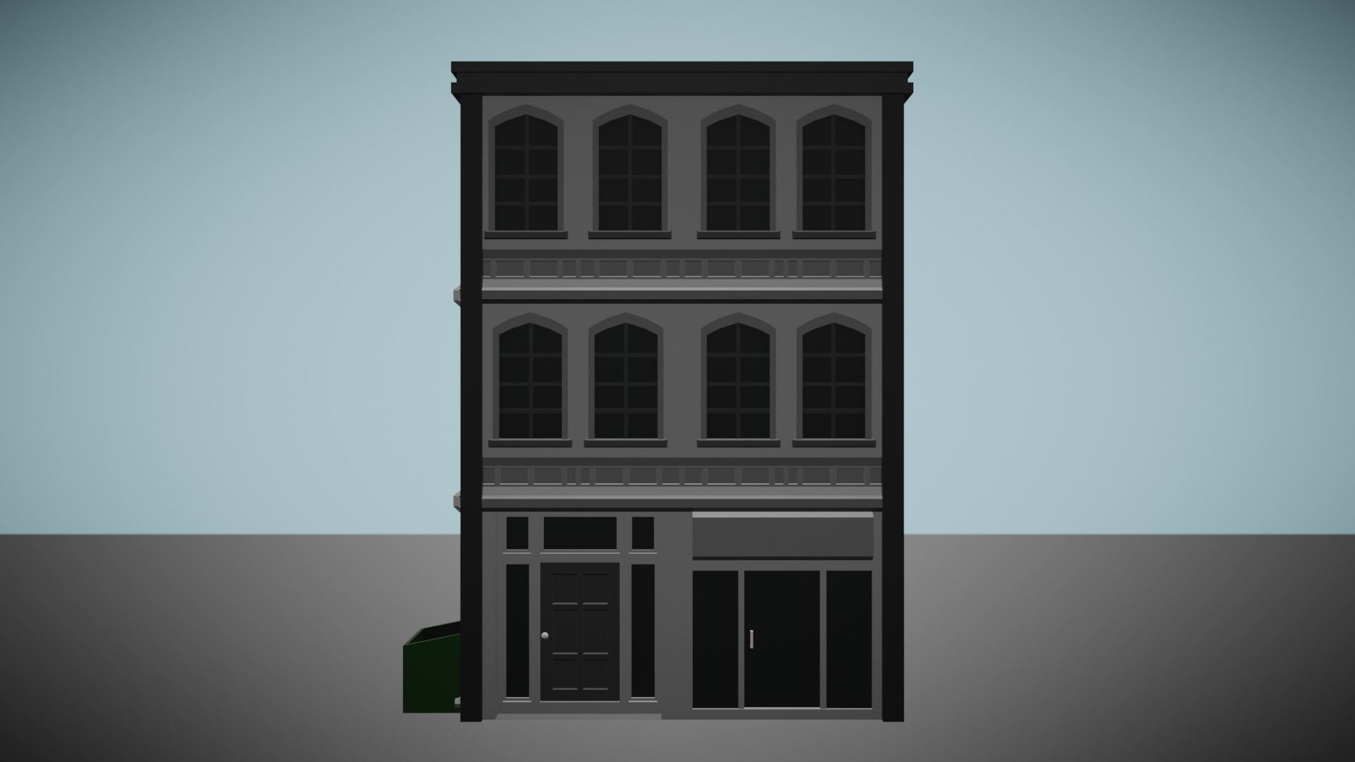 Low Poly Apartment Low-poly 3D model_2
