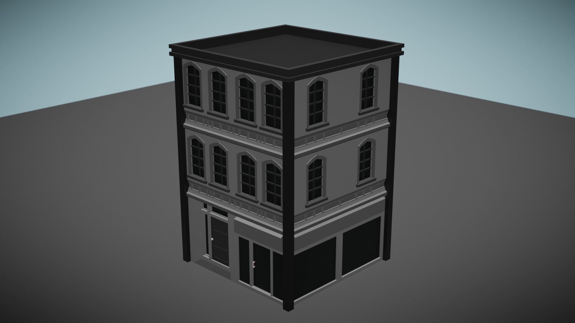 Low Poly Apartment Low-poly 3D model_1