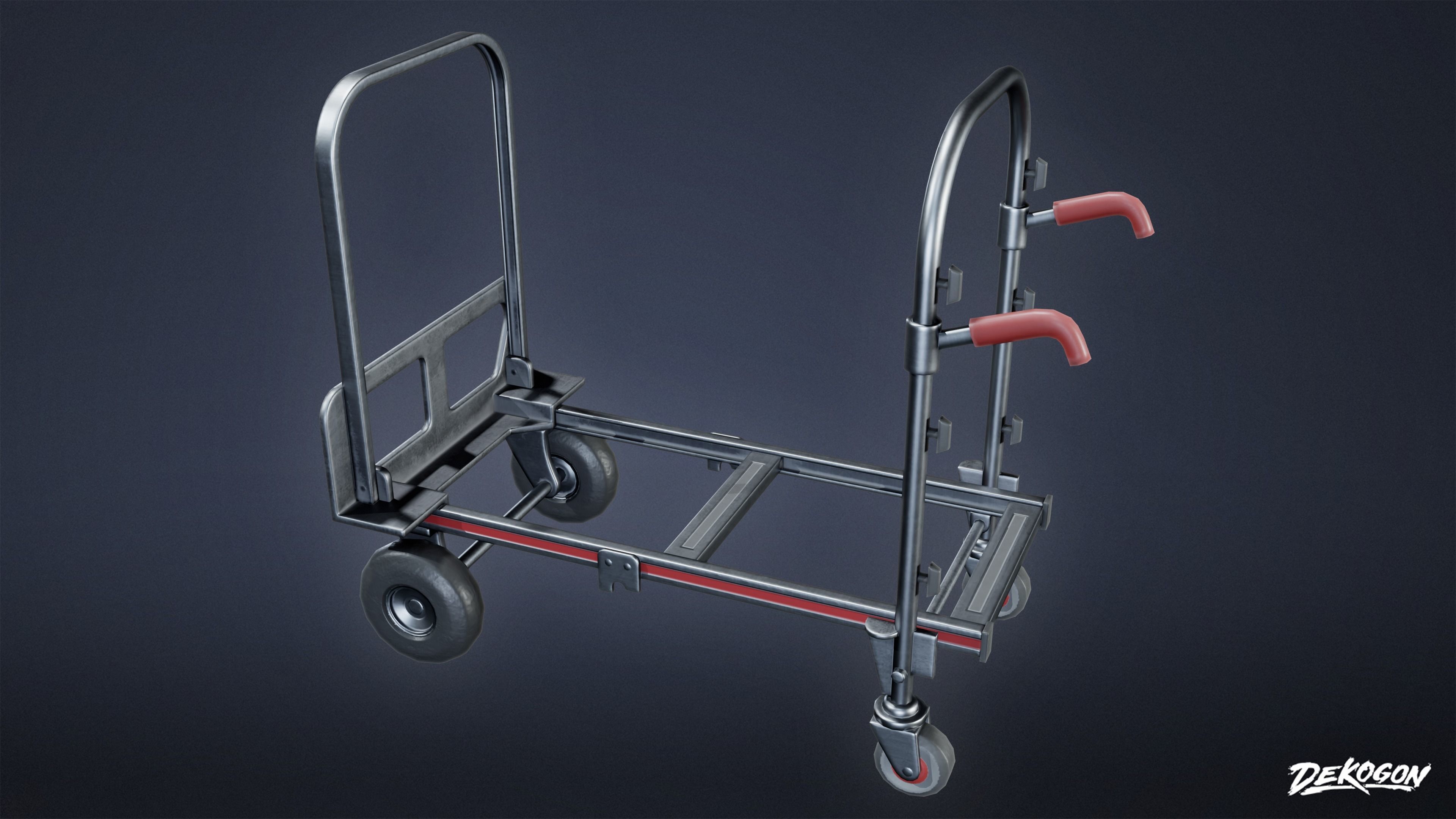 HOLLYWOOD - Production Trolly 03 - LOW POLY Low-poly 3D model_9